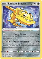 Radiant Steelix 124/196 Radiant Rare SWSH11: Lost Origin Pokémon Card