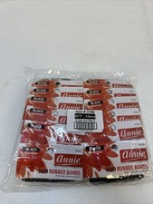 Annie 3158 Rubber Bands Asst Size 12 PCs Of 500Ct Black 6000 Total