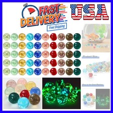 50 Pieces Marbles Glow in the Dark Handmade Glass Marbles Colorful Glass Marb...