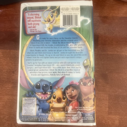 Stitch The Movie (VHS, 2003) Buy 2 Get 1 Free - Picture 2 of 3