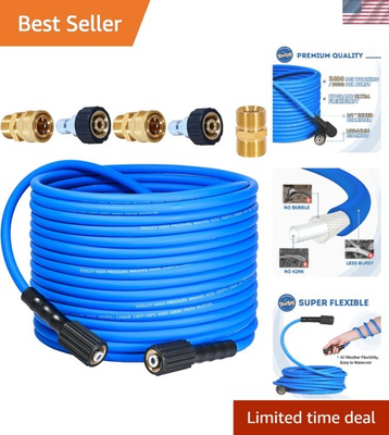 #ad Super Flexible Pressure Washer Hose 50ft 3400 PSI Kink Resistant Power Washe... $50.99