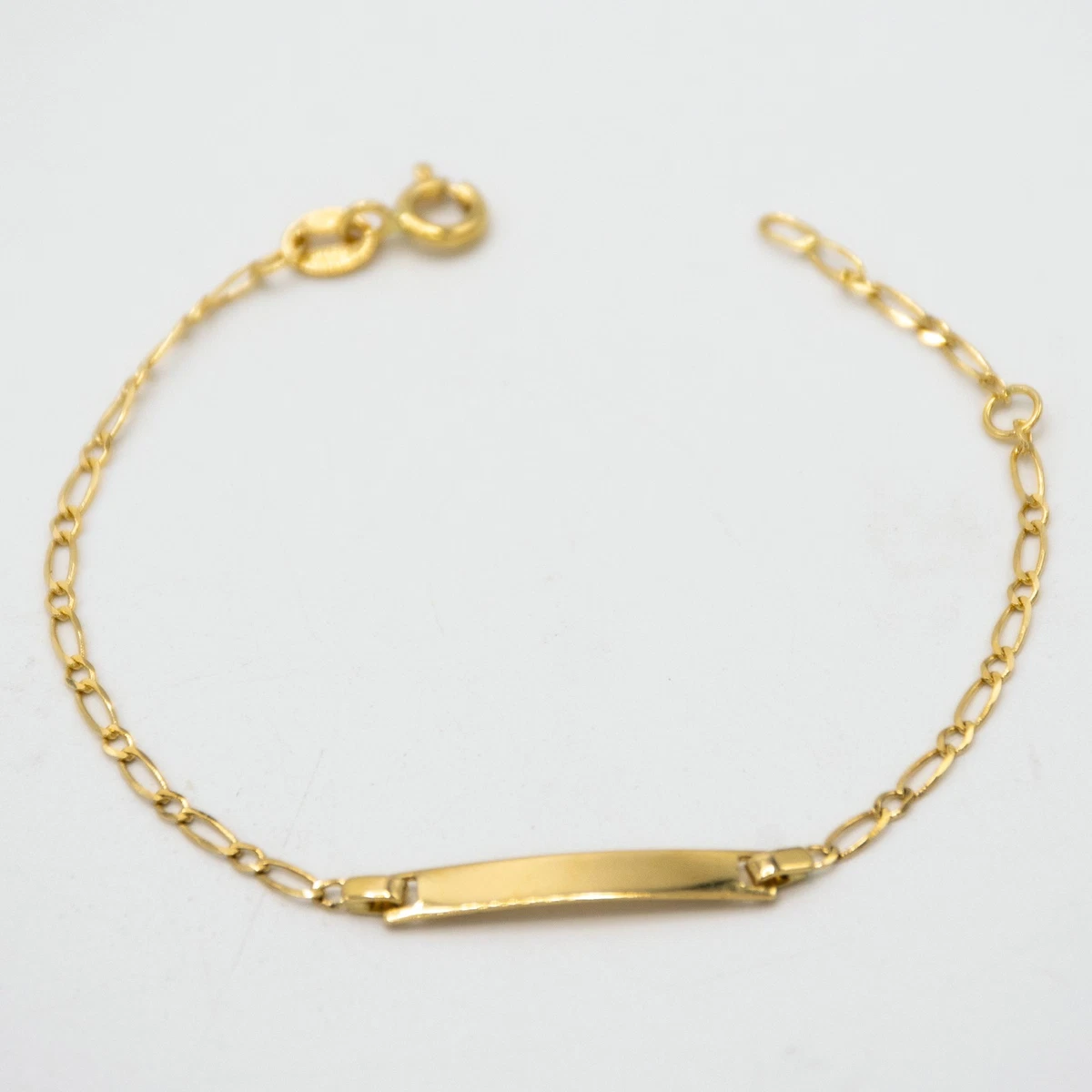 Monde Petit Bracciale Per Bambini In Oro Giallo 9kt (375) - Regalo Con Scatola E Certificato Di Garanzia