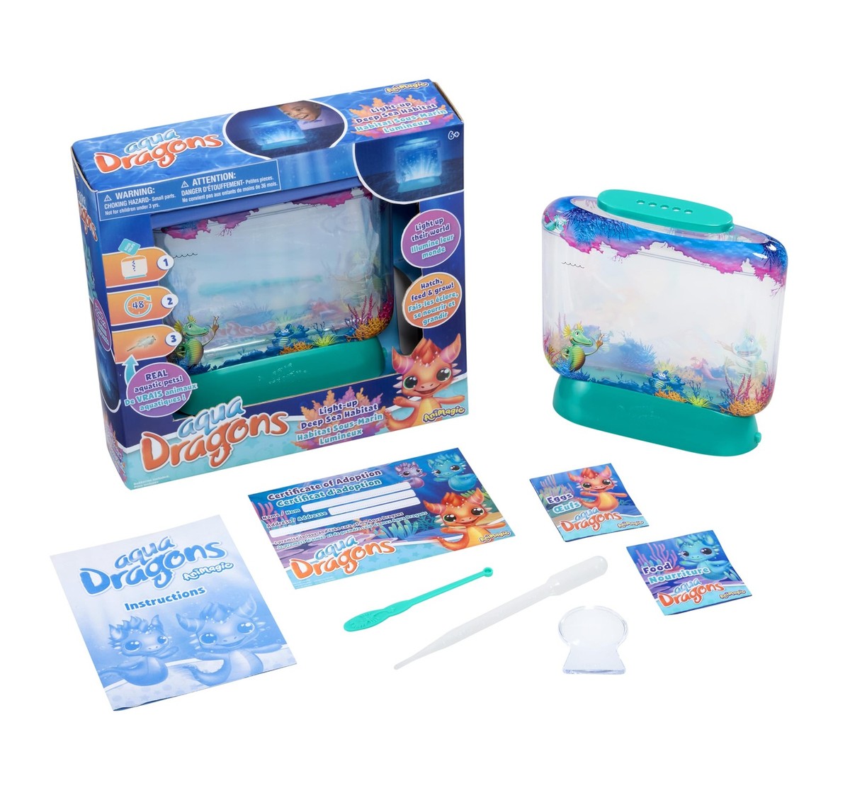 Light Up Deep Sea Habitat Kit Hatch Grow Aqua Dragons Science Toy