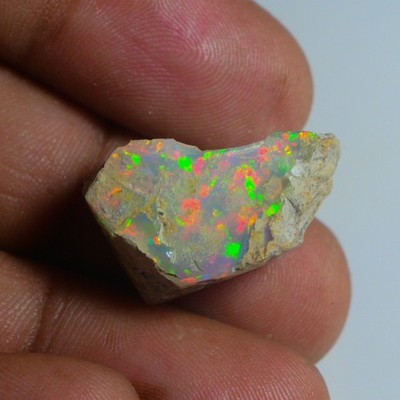 Glatter weißer Opal grob 14,25 cts, äthiopischer Welo Opal Roh Edelstein für ...