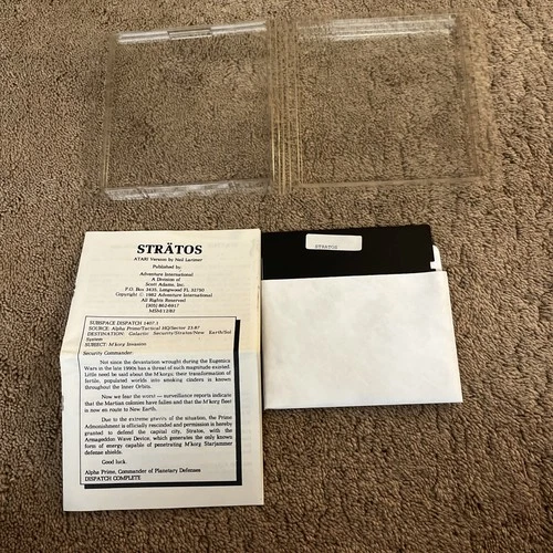 Stratos by American International for Atari 400/800 Untested