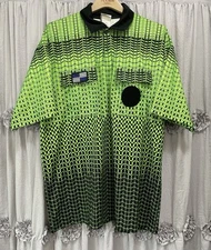 Official Sports International NISOA Lg Referee Shirt Jersey Green Short Sleeve