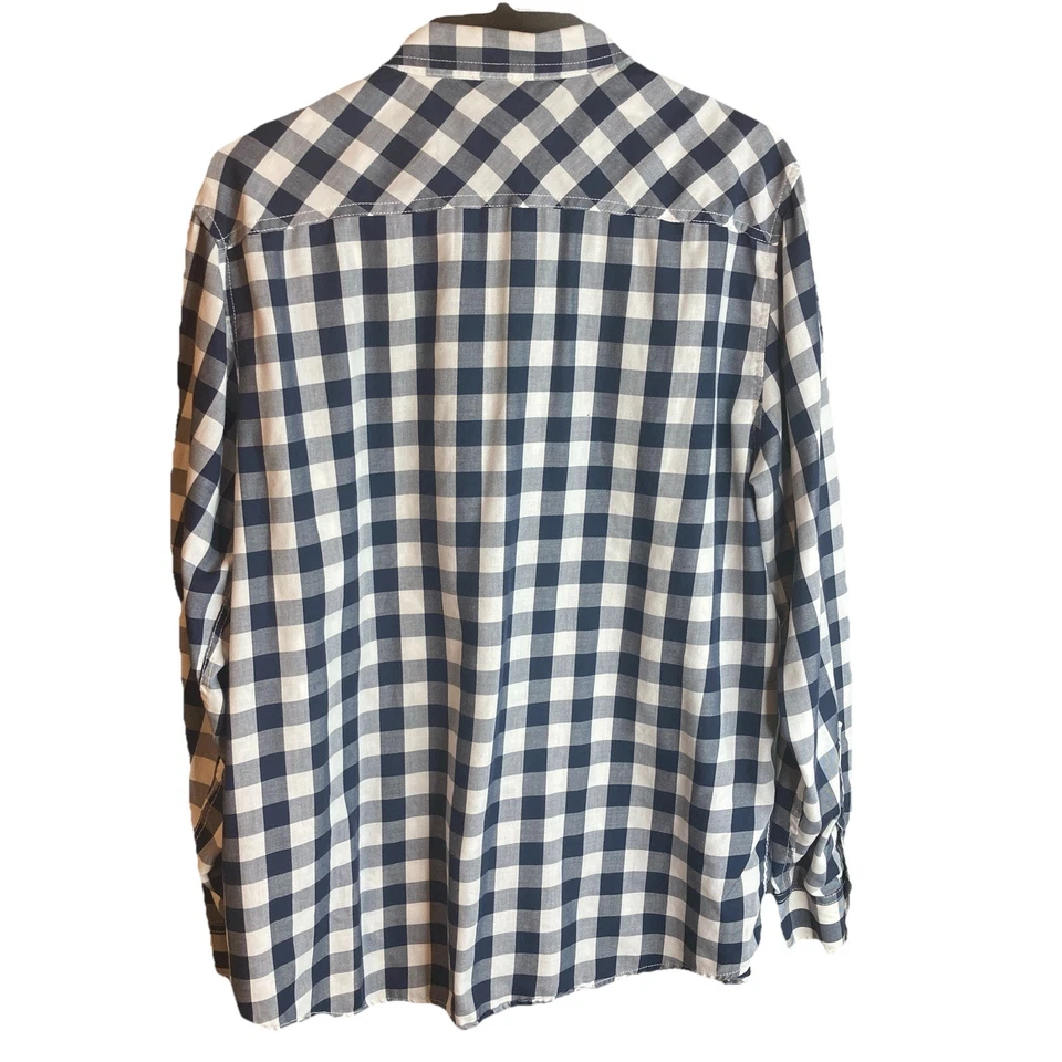 American Rag Mens Black White Plaid Shirt Size 2XL 24x31 Cotton Blend - Image 2 of 4
