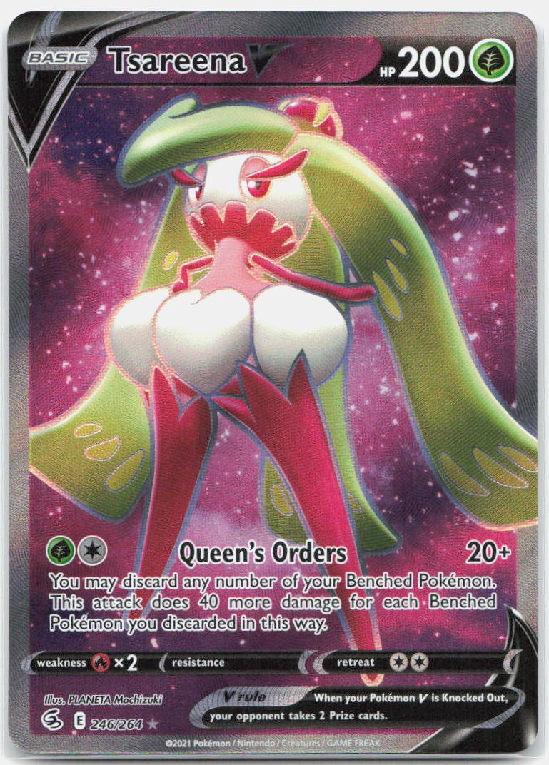 Tsareena V 246/264 Ultra Rare Fusion Strike Pokemon Near Mint