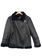 PRIMARK Kunstlederjacke Damen Jacke Gr. DE 34 schwarz Casual-Look