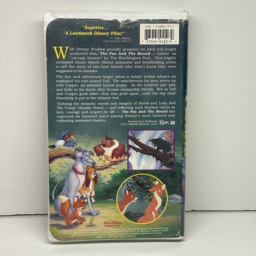 Disney The Fox & the Hound VHS Video Tape Black Diamond Classics Insert Promos - Picture 16 of 17