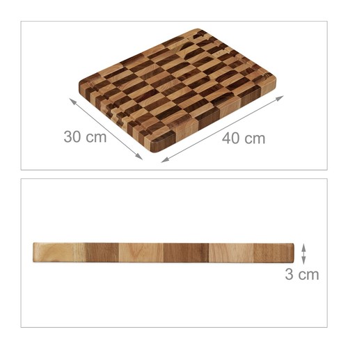 Tagliere da cucina Vassoio per antipasti Antibatterico 2,4 kg Tagliere in legno - Foto 4 di 9