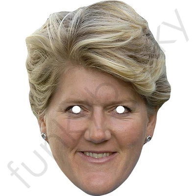 FUNKYBUNKY Claire Balding Horse Celebrity Card Face Mask - Ready To Wear - Fancy Dress