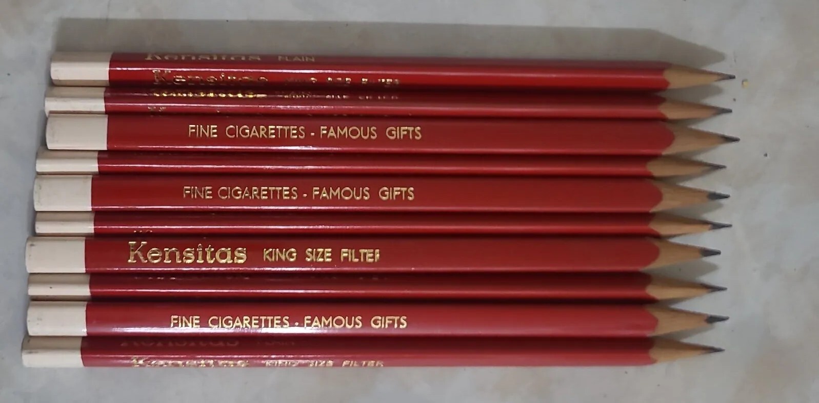 Vintage Kensitas Fine Cigarettes Pencils Lot of 10-image