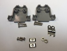 50pcs D-Sub Hood Cover for 15 pin D-sub Gray Plastic