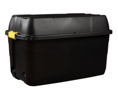 Ward 175Liter Strata Heavy Duty Aufbewahrungskoffer mit Rollen und Griff Schwarz
