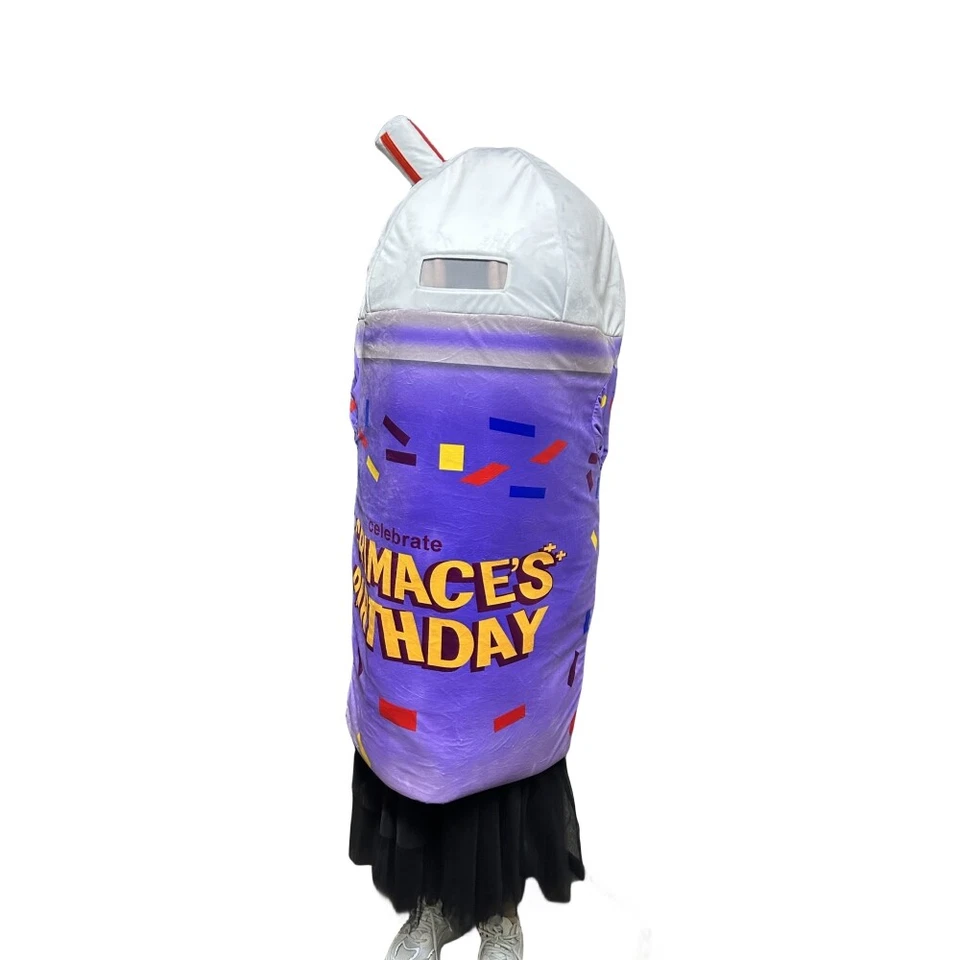 Taza batido púrpura de cumpleaños mueca disfraz utilería niños/adultos Halloween Foto 4 de 4