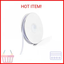 XKDOUS 1/4 Inch 11 Yards Elastic Band for Sewing, White Knit Elastic Bands Cord 