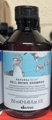 Davines Naturaltech Well-Being Shampoo - 250ml / 8.45oz - New!