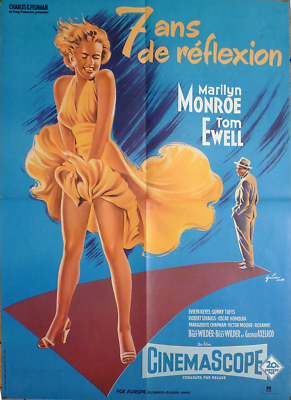 THE 7 SEVEN YEAR ITCH - MARILYN MONROE / LEGS / DRESS - FRENCH MOVIE POSTER  | eBay