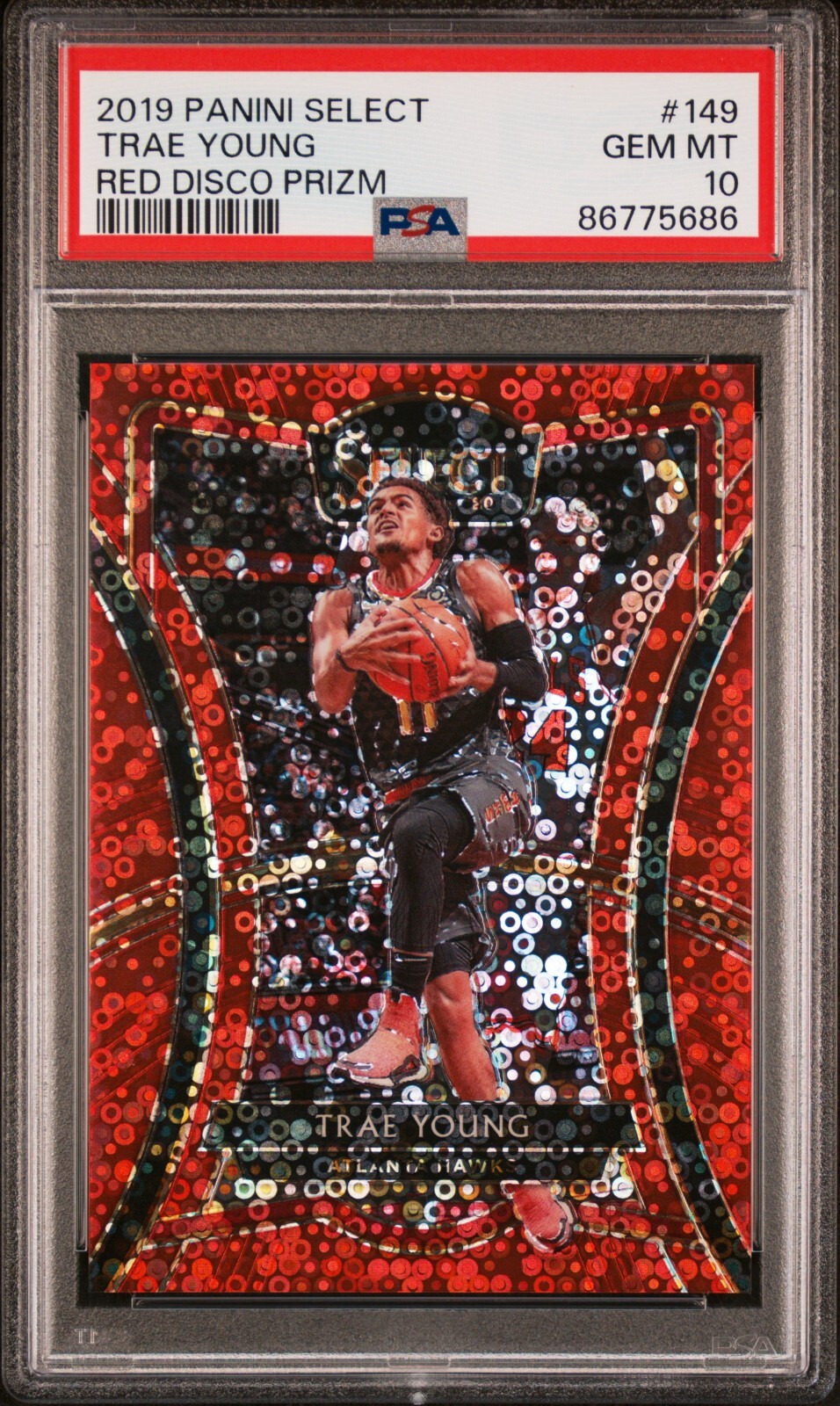 PSA 10 2019-20 Panini Select #149 Trae Young Red Disco #d/49 Atlanta Hawks