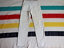 VTG 70s LEVIS White Tab Beige Faded Corduroy 26x26 Talon USA Zip Pants Hippy