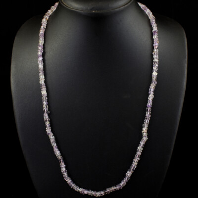 95.00 Cts Earth Mined Untreated Ametrine Round Shape Beads Necklace NK-20E274