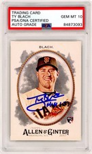 Ty Blach Signed 2017 Topps Allen And Ginter Gem MT 10 PSA/DNA Giants Rockies 