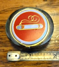 Pocket / Purse Ashtray Tin Gold Tone