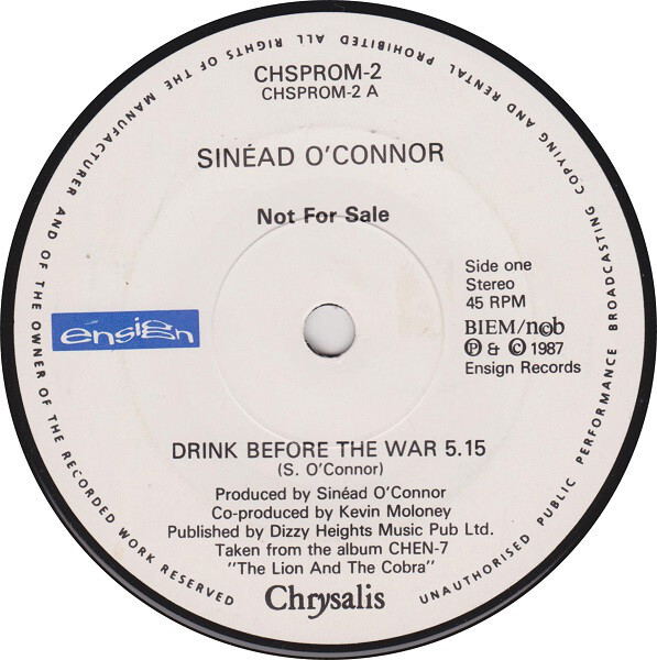 Sina A C Ad O Connor Drink Before The War Troy 7 Vinyl Scandinavia Chrysalis Ebay