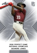 "MINT" DEUNDRE JONES 2021 LEAF PERFECT GAME ALL-AMERICAN ROOKIE CARD #168