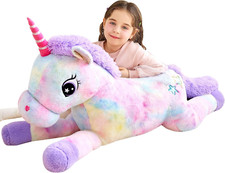 IKASA Giant Unicorn Stuffed Animal Plush Toy,Large Cute Jumbo Soft Toys,Huge