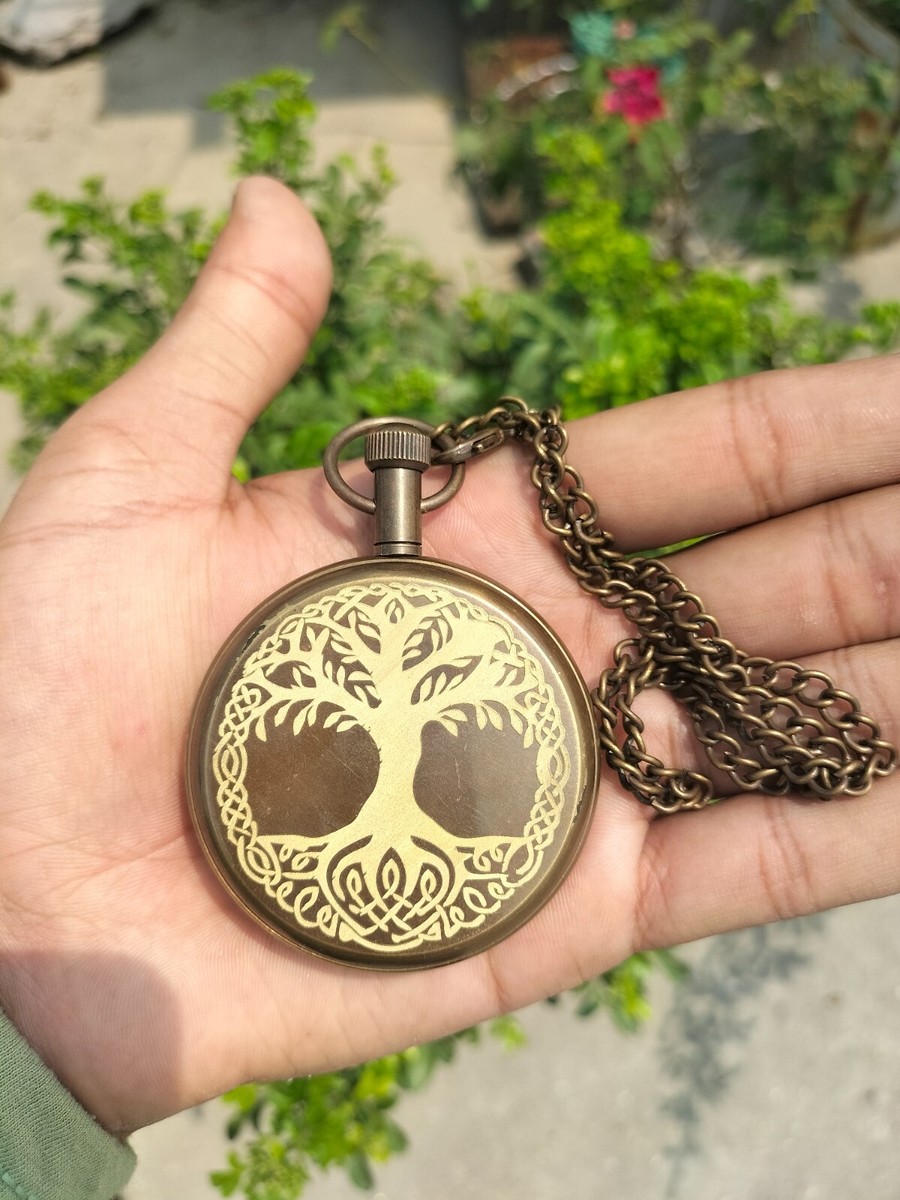 Copper Personalized Mens Pocket Watch,Mechanical Pocket Watch,Steampunk  Pocket W