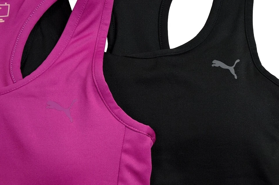 Camiseta infantil PUMA menina regata "com sutiã esportivo" tênis corrida 152 158 - Imagem 3 de 4