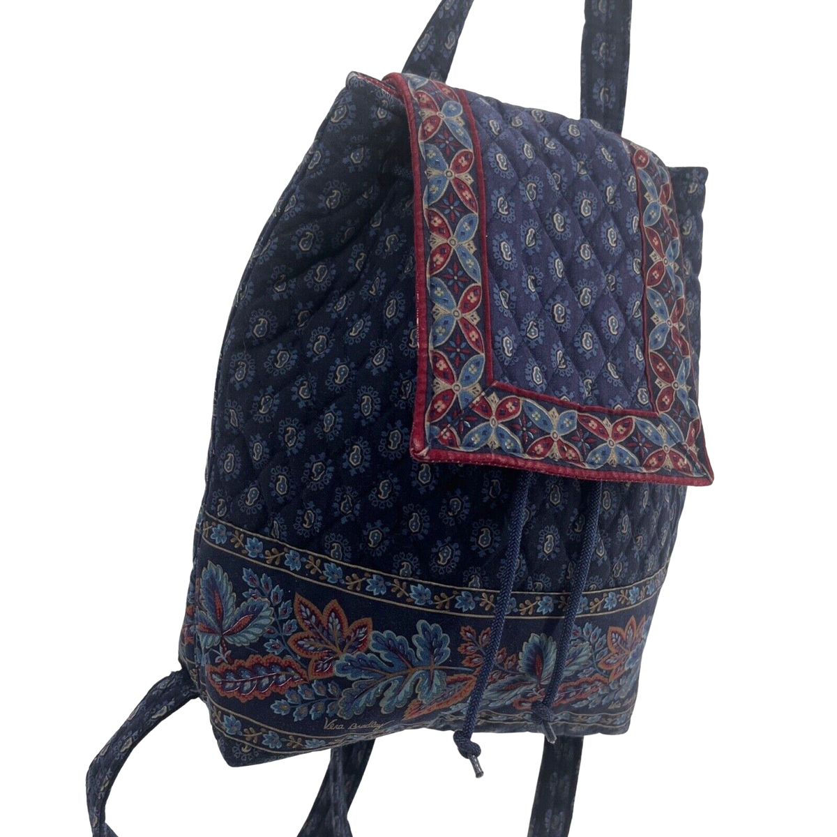 Vera Bradley Navy and Burgundy Paisley Mimi backpack Disney Mini Banbury Backpack - Nylon | Vera Bradley main image 3