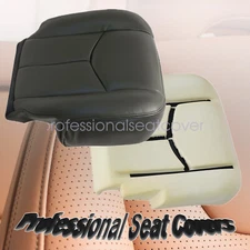 For 2003-2006 GMC Sierra Driver Bottom Seat Cover & Foam Cushion Dark Gray 692