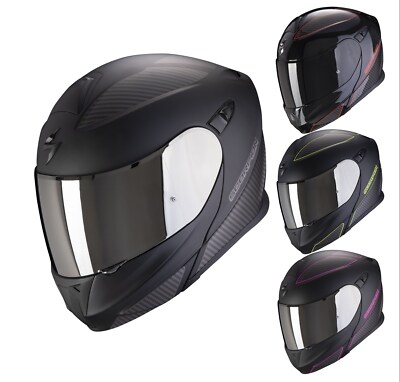 Scorpion Exo-920 Flux Klapphelm Motorrad Helm mit Sonnenblende