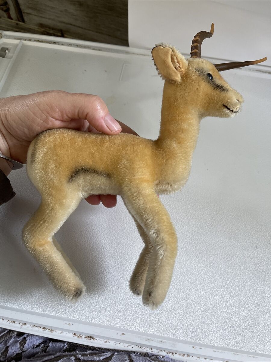 Steiff - シュタイフ★Pronghorn Antelope Yuku★レイヨウのユーク YUKU - Steiff Springbock Pronghorn Antelope. For Sale at