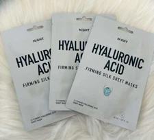 NIGHT HYALURONIC ACID Firming Silk Sheet Masks - 3 Sheet Mask