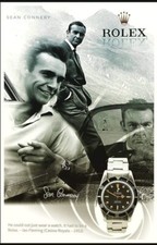 ROLEX VINTAGE AD POSTER SEAN CONNERY LUXURY WATCH - 11X14 Glossy Printed Photo