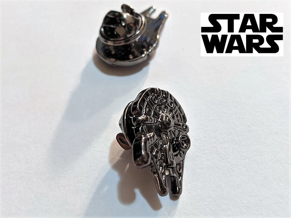 STAR WARS Millennium Falcon Logo Metal Pin brooch prop badge darth vader cosplay - Image 2 of 4