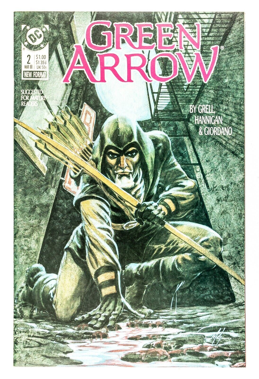 Green Arrow #2 (1988 DC, Vol. 2) Hunter's Moon by Mike Grell, Unread! NM-