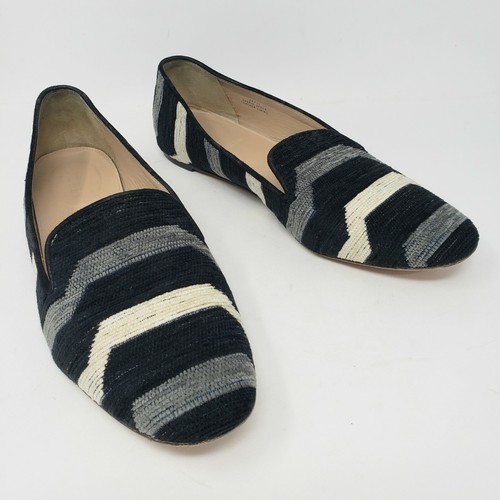 black and cream loafers