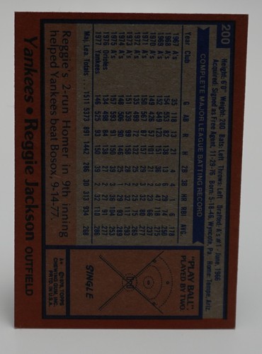1978 TOPPS BASEBALL - PICK/CHOOSE YOUR CARD - #250-499 - BUY MORE = SAVE MORE - Picture 3 of 5