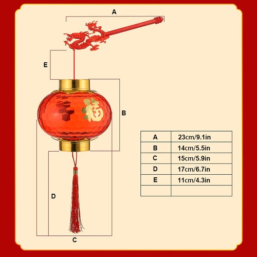 Traditional Chinese Style Hanging Red Lanterns Lamp Spring Festvial Decor - Picture 24 of 24