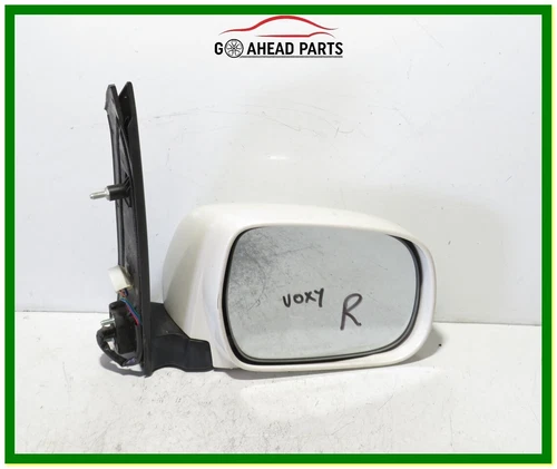 TOYOTA NOAH VOXY FRONT RIGHT O/S SIDE ELECTRIC WING DOOR MIRROR - 2006, WHITE