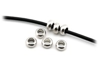 6 GroßE Zwischenperlen In Silberfarben, 10 Mm