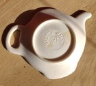 TeaPot Shaped Melamine Tea Bag Holder Magnolia White Flower Made In Italy     — photo 7