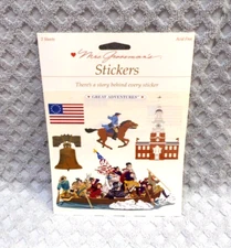 American July 4th Paul Revere Liberty Bell Flag Scrapbooking Stickers