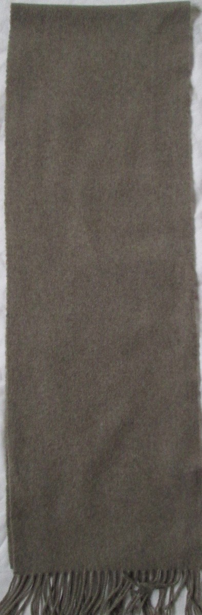 Écharpe 100% Cachemire Vintage Grise - Dimensions 26x160 Cm - Occasion Très Bon état