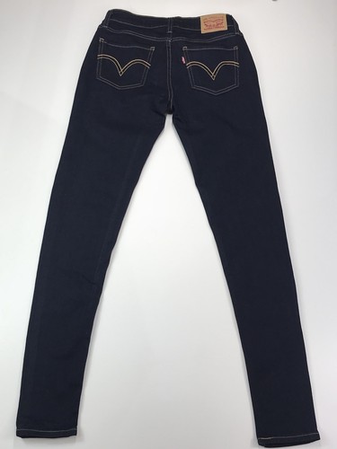Levies Ladies Dark Blue 535 Super Skinny Jeans W27 L30 - Picture 2 of 12